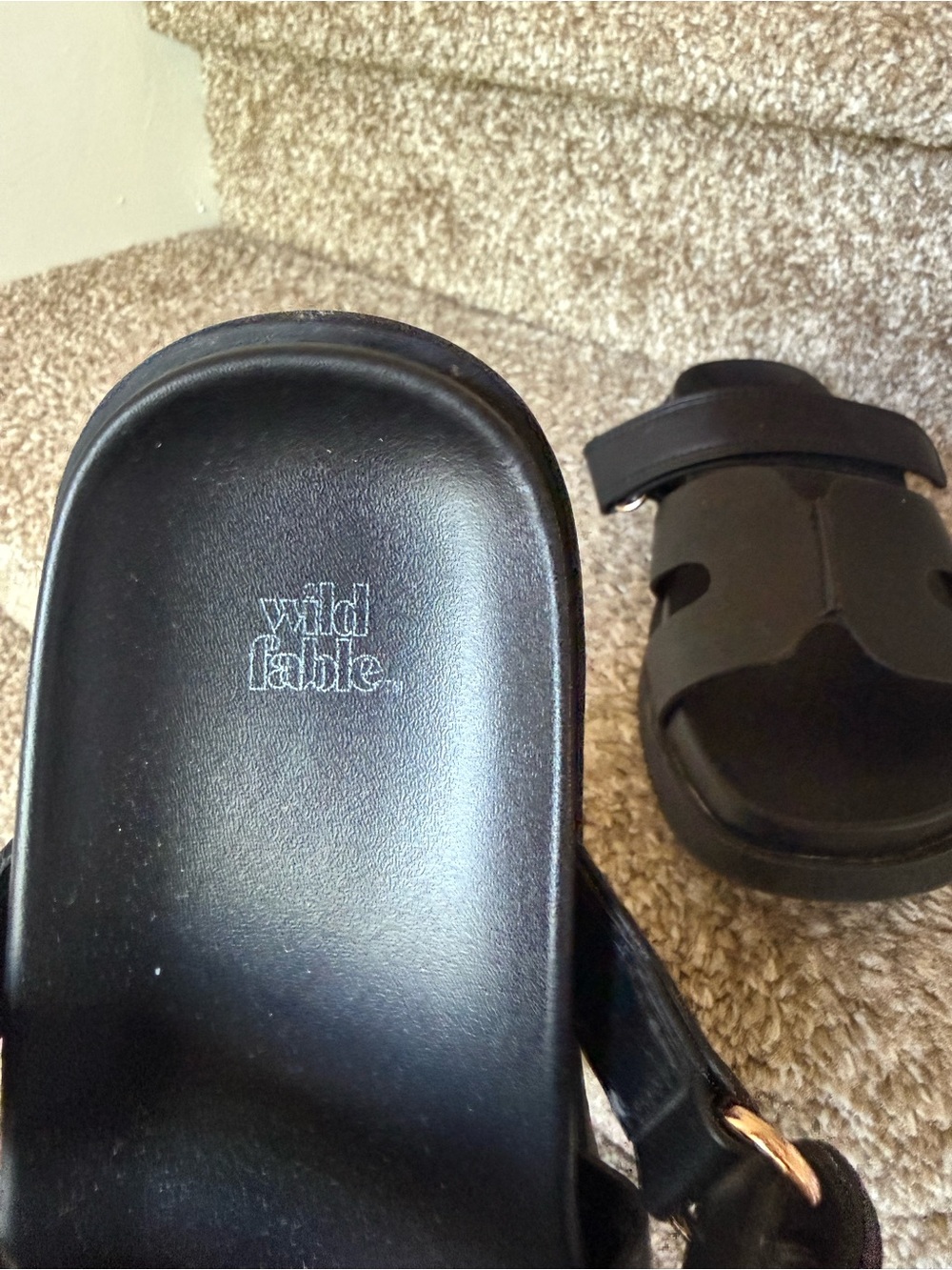 Wild Fable Black Slide Sandals - Picture 3 of 5